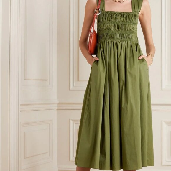 Staud Ida Smocked Dress - Picture 1 of 3
